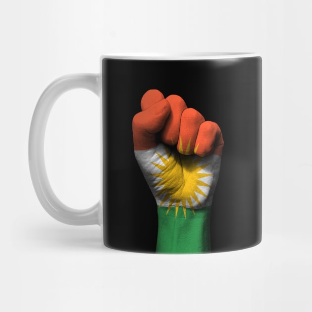 Flag of Kurdistan on a Raised Clenched Fist by jeffbartels